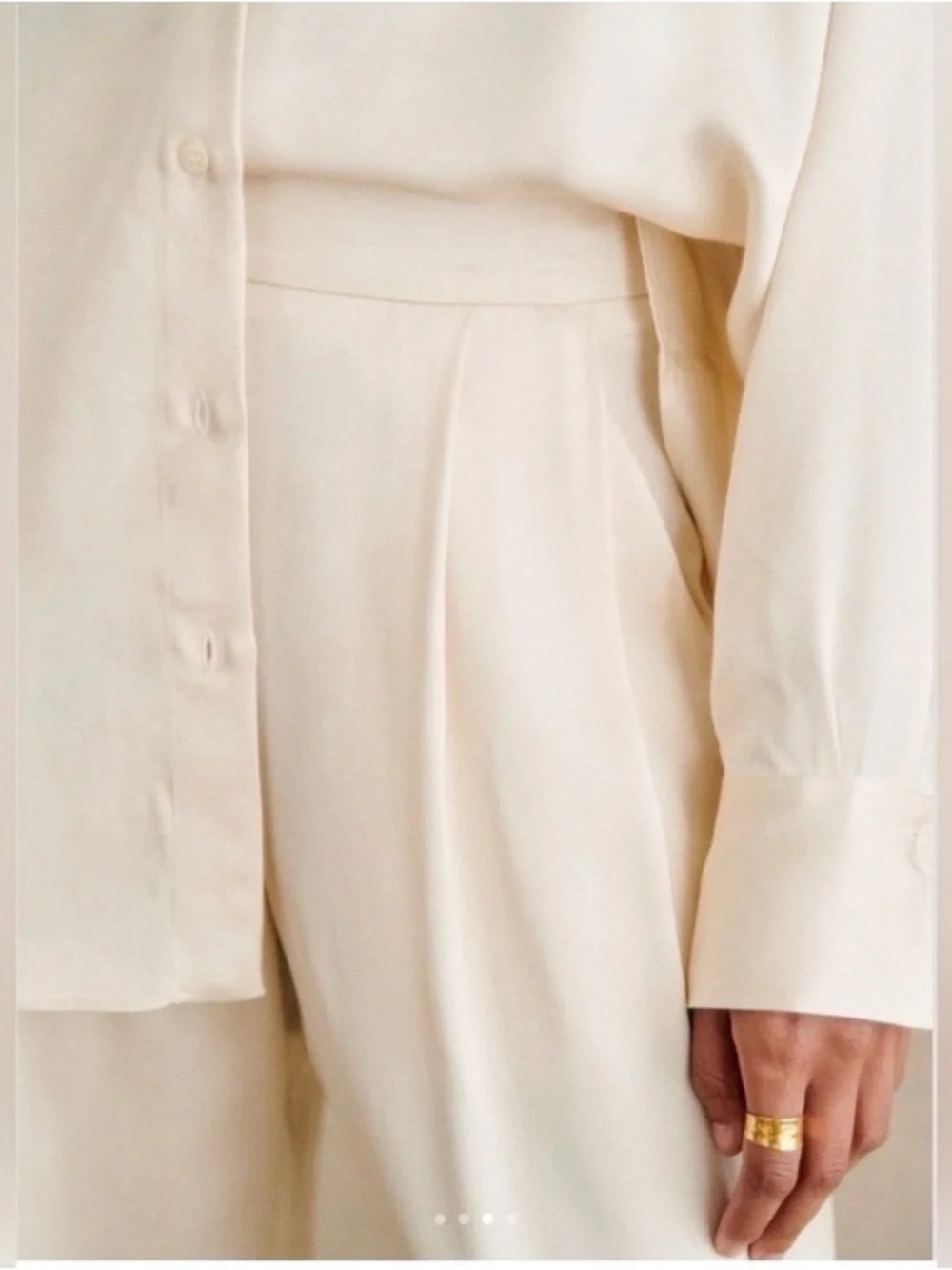 Sezane Georgio Trousers Vanilla size 36 - Picture 2 of 7